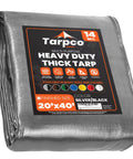 Extra Heavy Duty 14 Mil Tarp Cover Tough As Nails Waterproof And UV Resistant Rip Proof Poly Tarpaulin For Roof Camping 20x40 Ft