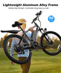 Person carrying 500W Peak Power Ebike For Adults With 20 MPH Top Speed And 40 Mile Range, lightweight aluminum alloy frame
