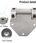 Heavy Duty Stainless Steel Hinge Built Different For Industrial And Commercial Doors With Five Hundred Kilogram Load Rating, showcasing mounting holes and robust design.