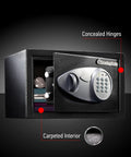 Digital Keypad Steel Safe With Interior Lining And Bolt Down Kit For Money Jewelry And Electronics About Half Cubic Foot