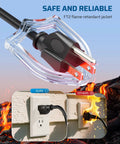 Outdoor Extension Cord 25Ft Waterproof Power Cable 14 Gauge 3 Conductor SJTW Heavy Duty for Indoor and Outdoor Use shown.