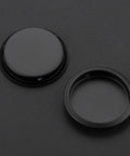 Two Pack Round Pocket Door Pulls For Closet Doors Two And One Eighth Inch Black Finger Pulls With Easy Snap In Installation No Nails Needed