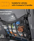 Overhead Car Cargo Net With 3 Pockets For Extra Roof Storage On Road Trips And Camping Durable Mesh Organizer Fits SUV Truck Or Vans