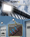 90W LED Flood Light With 3CCT 3000K 4000K 5000K Selectable, IP65 Waterproof Outdoor Security Floodlight on metal building