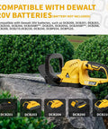 52cm Cordless Hedge Trimmer With Rotatable Handle And Brushless Motor For Garden And Yard 20V Battery Powered Electric Tool