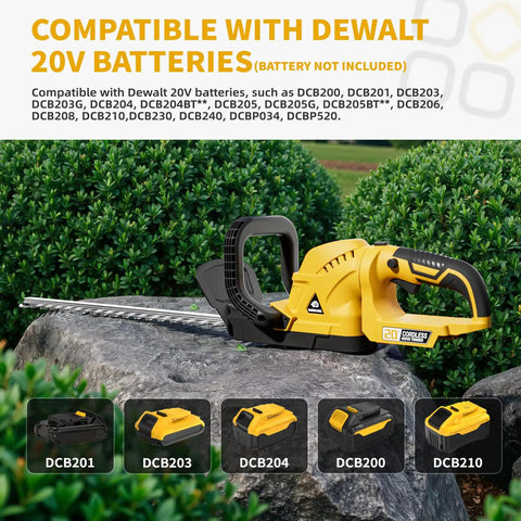 52cm Cordless Hedge Trimmer With Rotatable Handle And Brushless Motor For Garden And Yard 20V Battery Powered Electric Tool