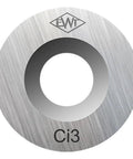 Heavy Duty Round Carbide Replacement Cutter For Woodturning Lathes Fits Easy Start Midi Finisher Hollower Tools Made In Usa At.445 X.065 Inches close-up view of round carbide insert with EWT logo.