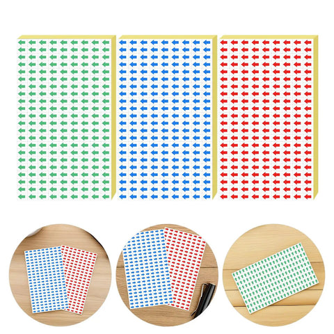 Self Adhesive Arrow Sticker Labels 240 Pack For Office Labeling And Safety Orientation Portable Synthetic Paper Arrow Stickers, green blue red