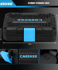 Low Profile Nano Impact Socket Set For 3/8 Inch Drive Metric Tools storage case with blue latch and brand logo