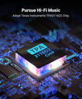 Close-up of Texas Instruments TPA3116D2 chip used in V1.0G 2 Channel Class D Mini Stereo Amplifier for high-fidelity audio.