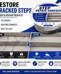 Heavy Duty Concrete Crack Filler For Outdoor Patios And Floors Joint Repair Glue, 100g, for repairing cracked concrete steps.