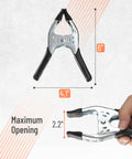 Beast Mode Spring Clamps Set 8 Pack 6 Inch with PVC Coated Tips showing size and maximum opening of 2.2 inches