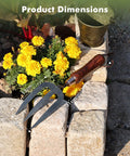 Beefy Heavy Duty Garden Hand Fork For Planting Weeding Transplanting And Soil Cultivation Thickened Sturdy Tines On Stone Wall