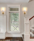 24 Inch Battery Powered Wall Sconce Pair With Remote Rechargeable 5000mAh LED Wall Lamps Dimmable in hallway setting