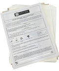 3G Jet Opaque Transfer Paper 8.5x11 Inches White Light And Dark Fabrics Custom Pack 50 Sheets showing instructions page