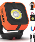 Magnetic Rechargeable 1200 Lumen Work Light With Four Modes And 150 Degree Rotatable Head Waterproof Portable Spotlight