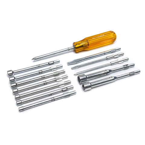 99PRN 14pc Multi Purpose Tool Set With Roll Pouch Black Durable Aluminum Handles And Precision Electronics Tools for repairs