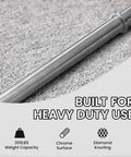 Heavy Duty 5 Foot Powerlifting Barbell With 1 Inch Standard Grip 300 Pound Capacity Solid Chrome Plated Knurled Bar For Deadlift Bench Press Squat Home Gym Strength Training Includes Lock Collars, displayed on textured surface