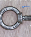 Beefed Up Industrial Grade Stainless Steel Lifting Eye Bolts M10 Set Of 5 Forged For Heavy Lifting, High Tensile Strength, JIS B1168 Certified