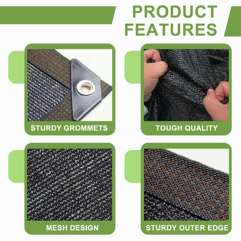 Forty Percent Shade Cloth For Greenhouse And Patio With Grommets 10ft By 20ft Mesh Tarp Keeps The Sun In Check Product Features
