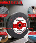 Top Shelf Nylon Fiber Polishing Wheel 6 Inch 240 Grit Deburring Pad with 5/8 inch arbor for steel and aluminum work.