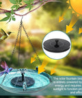 Hanging Bird Bath With Solar Fountain For Outdoors 14.9 Inch Metal Bird Bath Sun Powered Water Feature With 4 Nozzles And 3 Removable Decorative Birds Easy Hang For Patio Garden Porch Yard Gift in garden setting