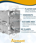 Heavy Duty 2.5 Inch Deep One Gang Metal Switch Box Haul Featuring Solid Four Pack Build With Seven Knockouts And MC Cable Clamps For Slick Electrical Wiring Jobs Around Town