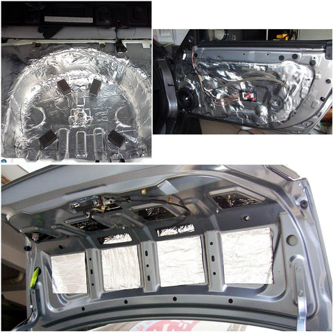 10mm Heat Shield Sound Deadener Mat For Cars With Thermal Insulation And Acoustic Dampening installed on car interior surfaces