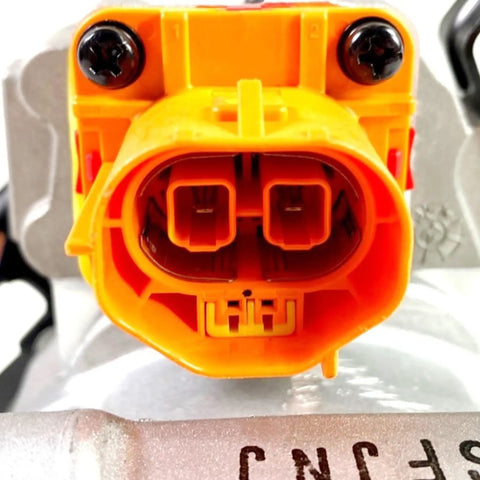 A/C Compressor Replacement Built Tough For Quick Climate Control Fixes On Hyundai Ioniq Electric Rides From 2017 To 2019 showing electrical connectors.