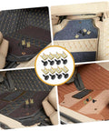 Premium U Nut And Screw Clip Kit With Black Zinc Hex Head Self Tapping Screws And Durable Metal U Clips on car floor mats.