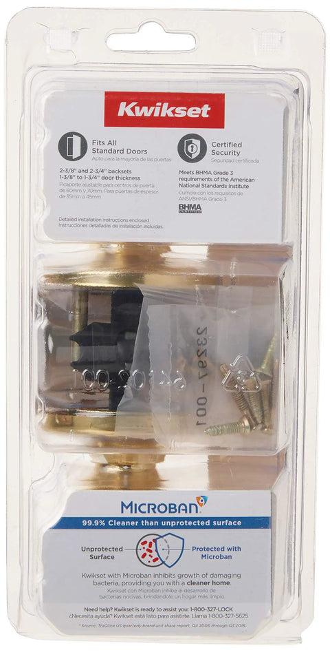 Packaging of Non Locking Passage Door Knob For Interior Doors Ideal For Closets And Hallways Polished Brass Finish Easy DIY Install