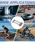 Heavy Duty Roller Chain Master Connecting Link DIN 16B-3 With Iron Pitch Pin For Industrial Machinery And Motorbike Upgrades 25.4mm Wide in applications like karts, bikes, and gates.