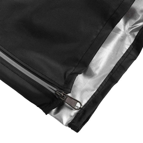 Tough as Nails Forklift Cover 210D Oxford Fabric Universal Fit Up To 8000 lbs with zip and reflective strips detail.
