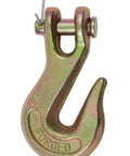 Front view of clevis grab hook from Twenty Piece Hook Set For 3/8 Inch Grade 70 Clevis Grab Hooks With Pins And Clevis Slip Hooks G70 Tow Chain Wrecker Kit