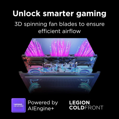 Beast Mode Gaming Laptop With Nvidia Rtx 4070 8Gb Graphics And Intel Core I7-14650Hx Processor And 32Gb Ram showing efficient cooling system with 3D fan blades.