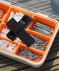 2 Pack Black Multifunctional Draw Latches With Reliable Locking Mechanism on toolbox with screws and anchors