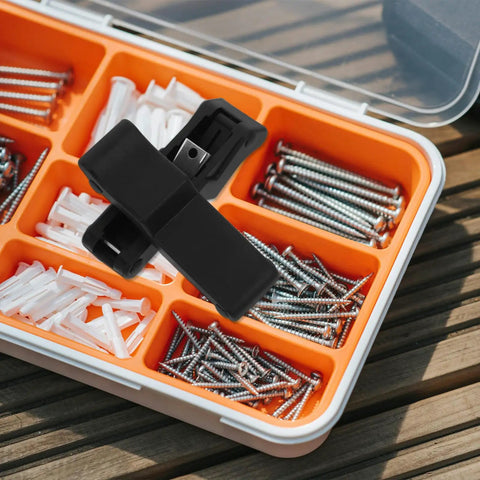 2 Pack Black Multifunctional Draw Latches With Reliable Locking Mechanism on toolbox with screws and anchors