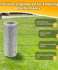 Bad Ass Galvanized Hardware Cloth 8 X 10 Feet Quarter Inch Mesh 23 Gauge Chicken Fence Wire on grass, features watertight and corrosion-resistant design.