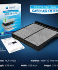 MERV 13 Cabin Air Filter With Activated Carbon For Subaru Crosstrek Forester Impreza WRX WRX STI showing four-layer filtration