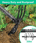 Heavy Duty 2 In 1 Garden Hoe And Cultivator With A 45 Inch Long Adjustable Handle for weeding and soil prep in garden