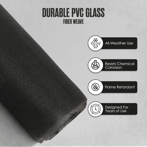 Fiberglass Window Screen Mesh Roll For Door And Window Repairs 36 Inch Wide By 100 Feet Long Black Insect Screen Flame Retardant