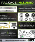 All In One 2.4L Ecotec Timing Chain Kit With Water Pump, Oil Pump And VCT Solenoid For 2010 To 2017 Chevrolet Equinox package contents