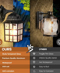 Comparison of Dope Dusk To Dawn Outdoor Wall Lanterns 2 Pack Black Photocell Sensor Exterior Lights with competitor.