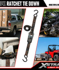Tough As Nails Camo Ratchet Tie Down Straps Eight Pack One Inch By Ten Feet Securing cargo on a pickup and motorcycle.