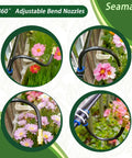All In One 360 Degree Adjustable Drip Irrigation System With Fifty Foot Hose And Fifteen Nozzles for flower gardens
