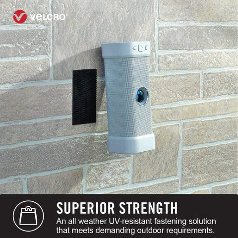 Outdoor Wide Heavy Duty Strips 6 By 4 Inch Pack Of 3 Holds 15 Lbs Titanium Extreme Industrial Strength Adhesive Fasteners Weather Resistant For Rough Surfaces 91471 mounted on brick wall with light fixture