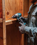 Kickin Amp 18V Brushless Cordless Drill Driver Built Tight With A Heavy Duty Metal Half Inch Chuck And Serious 970 Pound Inch Twist For Crews Craving Sick Torque And Smooth Control On Every Job Site, drilling into wood beams.