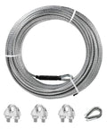 Three Sixteenth Inch Wire Rope Zipline Cable 150 Foot Galvanized Steel Aircraft Cable With 3800 Lbs Breaking Strength