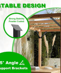 Beefy 45 Degree Heavy Duty Connector Brace Kit For Wood Beams Inside Mount Corner Bracket Set showing stable pergola support.