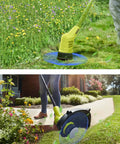 Replacement Weed Wacker String Pack For Ryobi One Plus 18V 24V 40V Trimmers shown in use on grass and garden edges